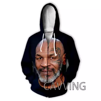 Толстовка с капюшоном на молнии, с 3D-принтом