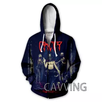 Толстовка с капюшоном на молнии, с 3D-принтом