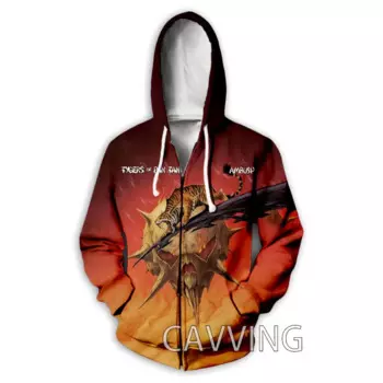 Толстовка с капюшоном, на молнии, с 3D-принтом