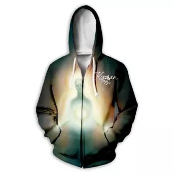 Толстовка с капюшоном на молнии, с 3D принтом
