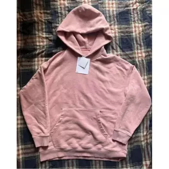Толстовка с капюшоном VISVIM COFU JUMBO (U.D), розовая, грязно-розовая толстовка с капюшоном