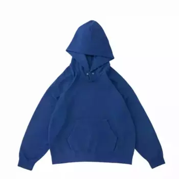 Толстовка с капюшоном VISVIM WMV 20-х годов, толстовка с натуральным синим красителем, индиго
