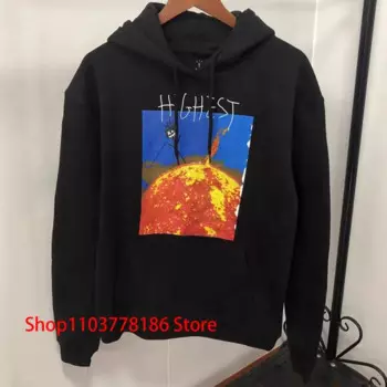 Толстовка с капюшоном в стиле американского улицы в стиле ретро «Кактус Джек», индивидуальная толстовка с абстрактным буквенным принтом, повседневная мужская и женская толстовка с капюшоном Utopia