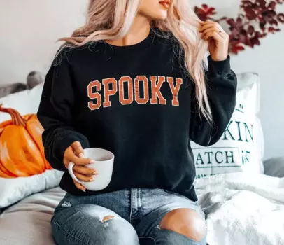 Толстовка Stay Spooky, толстовка в подарок на Хэллоуин, толстовка для женщин и мужчин на Хэллоуин, пуловер Spooky Season с длинными рукавами унисекс