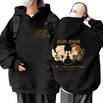 Толстовка унисекс с капюшоном и принтом «Good Omens»