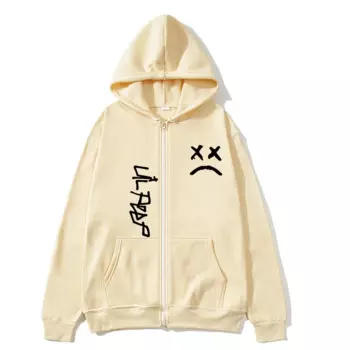 Толстовка Женская на молнии, кофта с длинным рукавом, на молнии, худи, спортивный костюм, джоггеры, Lil Peep, Осень-зима