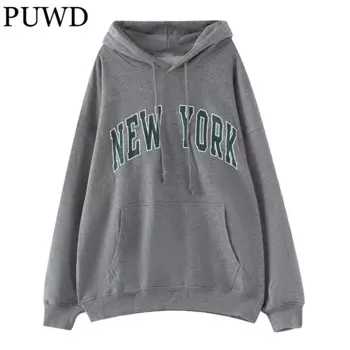 Толстовка женская оверсайз с принтом, осень 2022