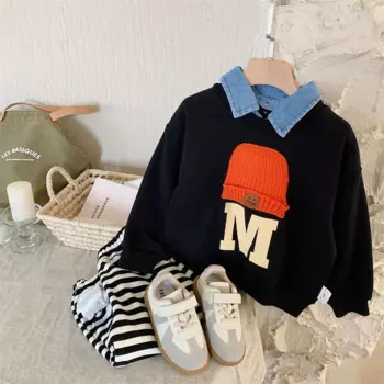 Толстовки с капюшоном для мальчиков, хлопковые топы, верхняя одежда, 2023, классическая весенне-осенняя ветрозащитная детская одежда больших размеров