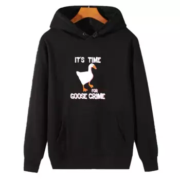 Толстовки с капюшоном It's Time For Goose Crime, новые толстовки с капюшоном без названия Goose Game, зимний толстый свитер с капюшоном