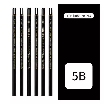 Tombow MONO-100 простые карандаши деревянные 6 шт.