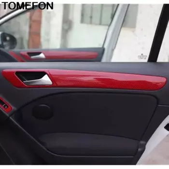 TOMEFON для Volkswagen Golf 6 MK6 2010 2011 2012 LHD внутренний подлокотник для дверей панель стеклоподъемника отделка аксессуары для интерьера ABS