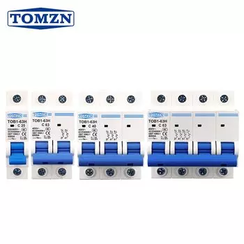 TOMZN Мини автоматический выключатель TOB1-63H