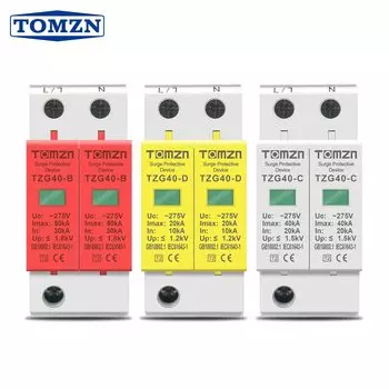Защитник от перенапряжения TOMZN 2P 275В/385В/420В