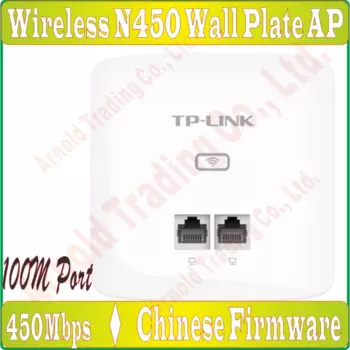 Тонкая настенная точка доступа TpLink 450 Мбит/с для гостиничного Wi-Fi проекта, внутренняя точка доступа Wi-Fi 802.11b/g/n, источник питания POE, порт RJ45 100 м * 2