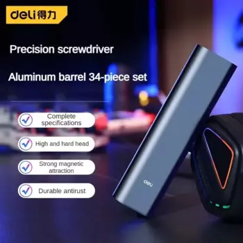 Тонкая отвертка Deli 34 шт., ручной инструмент, многофункциональная Съемная отвертка, инструмент для ремонта планшета компьютера