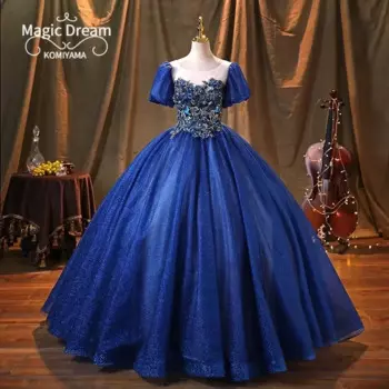 Тонкое элегантное бальное платье принцессы с аппликацией по индивидуальному заказу, платья для выпускного вечера, темпераментное вечернее платье с пышными рукавами, коктейльное вечернее платье