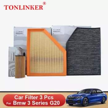 Масляный фильтр TONLINKER для салона Bmw 3 серии G20 318d 320d 318i 320i 330i/d M340i 2019 2020 2021 2022, автомобильные аксессуары