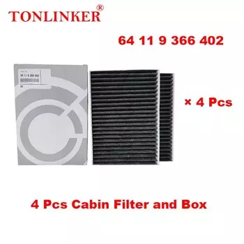 TONLINKER салонный фильтр 64119366402 для Bmw X5 G05 xDrive 25d 30d 40d M50d 40i M50i X5M 2018 2019 2020 2021 2022-автомобильные аксессуары