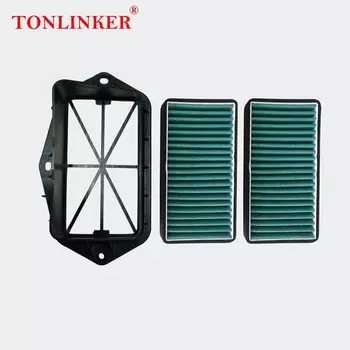 TONLINKER воздушный фильтр с 3 отверстиями для Vw Passat Golf Touran для Skoda Octavia Yeti Altea Leon, внешний зеленый фильтр 98%