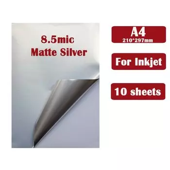 Tonpei Матовая Серебряная наклейка A4 для принтера