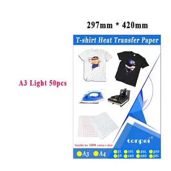 Tonpei Термотрансферная бумага A3 A4 для печати на ткани 100% хлопок