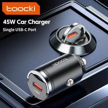 Автомобильное зарядное устройство Toocki, 45 Вт, USB Тип C, QC 4,0 PD 3,0 PPS 5A, быстрая зарядка для iPhone 15 14 13 Pro Huawei Xiaomi Samsung S22 Ultra