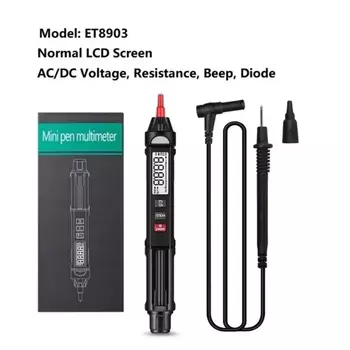 TOOLTOP ET8903 600 В Тип ручки True RMS Цифровой мультиметр Автоматический диапазон 4000 отсчетов Сопротивление переменного и постоянного напряжения Зуммер Тест NCV