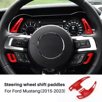 Топ ABS в стиле углеродного волокна для Ford Mustang 2015 2016 2017 2018 2019 2020 2021 2022 2023 крышка переключения передач рулевого колеса автомобиля