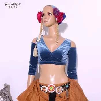 Топ женский вельветовый с длинным рукавом, CRR06