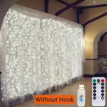 Topdii светодиодные гирлянды для штор теплый белый 3м