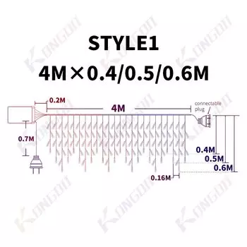 Топдии светодиодные гирлянды-сосульки теплый белый 12 м
