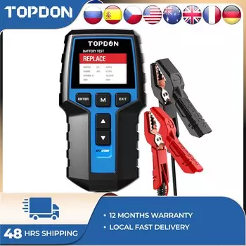 TOPDON BT200 12 В тестер автомобильного аккумулятора цифровой автомобильный диагностический тестер аккумулятора анализатор автомобильный сканер зарядки инструмент