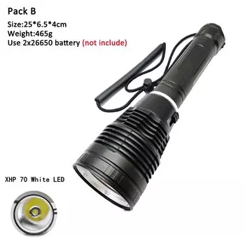 Топком XHP70 белый светодиодный фонарь для дайвинга