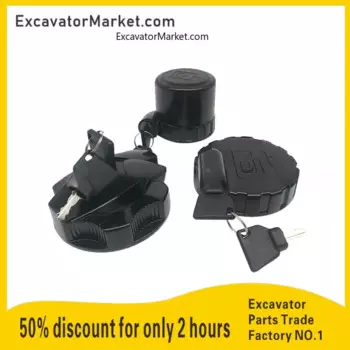 Топливная крышка Jcb 3cx 2cx 4cx, топливная крышка Jcbjs130 160 460 240 Js220 331/45908 331/33064 3313352, топливная крышка с 2 ключами 14607, подходит для деталей экскаватора