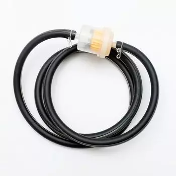 Топливный фильтр для мотоцикла, 6 мм, шланг для бензиновых труб + 4 зажима, мотоциклетный скутер, внедорожный велосипед, желтый, красный, синий, зеленый