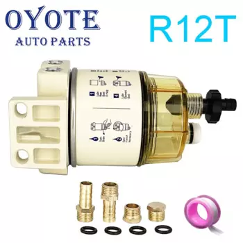 Топливный фильтр OYOTE R12T, сепаратор воды, Турбинный фильтр и NPT ZG1/4-19 для дизельного двигателя Racor 140R 120AT S3240 R12S R12P