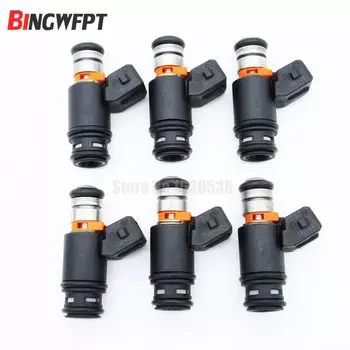 Топливный инжектор для Volkswagen VW Golf Jetta EuroVan 2,8 V6 IWP022 805000348303 021906031D 021906031B FJ573, 6 шт./партия
