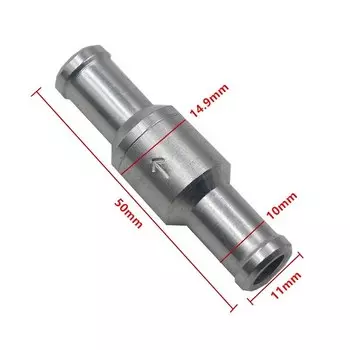 Топливный невозвратный обратный клапан, бензиновый дизельный для автомобиля, автомобильные масляные и водяные насосы, 6-12 мм, алюминиевый сплав, односторонний обратный клапан