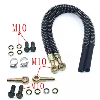 Топливный резиновый шланг, аксессуары, установка для мотоцикла, охлаждающий масляный радиатор, прокладка шланга с резьбой M10