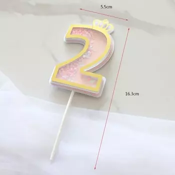 Топпер для торта картонный цифра день рождения