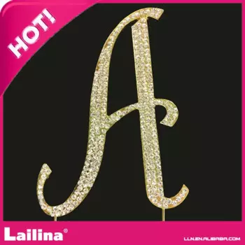 Топпер для торта с золотыми буквами