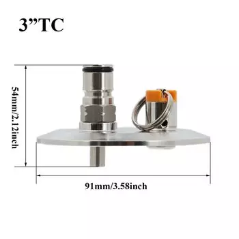 Торцевая крышка Brew Shark из нержавеющей стали для сухого бункера 3"/4"