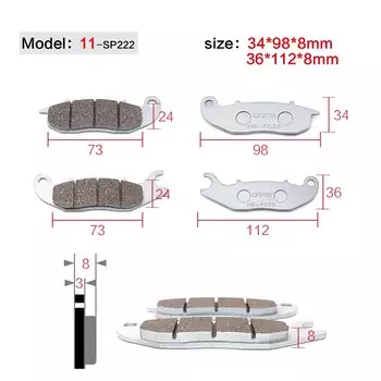 Тормозные колодки CVO, полуметаллические резиновые диски для мотоциклов, электрических велосипедов, мотоциклов, велосипедов, аксессуары, прочные, для всех моделей