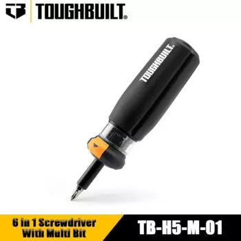 TOUGHBUILT TB-H5-M-01 Многобитная магнитная портативная отвертка 6 в 1, многобитная отвертка с автоголоволомкой, многофункциональные ручные инструменты