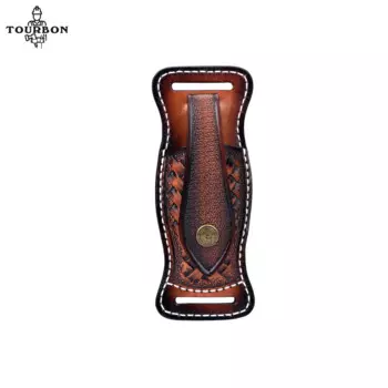 Кожаный чехол для ножа Tourbon 4,3 дюйма, чехол для складного ножа, чехол для EDC, карман для хранения инструментов для ремня на открытом воздухе (без ножей)