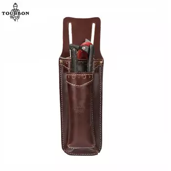 Tourbon кожевенный нож для садоводства, Подрезка, складной нож, Подрезка талии, Подрезка, коричневая кобура с петлей для ремня