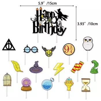 Товары Для Вечеринки В Честь Дня Рождения Hot Magic Academy - Одноразовый Топпер Для Баннера, Топперы Для Торта, Подвесной Ба...