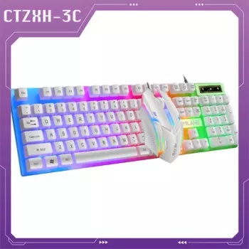 Товары в наличии, набор клавиатуры и мыши проводные цветные светодиодные подсветки T6 Usb, механические ощущения, подсветка Lol, клавиатура и мышь