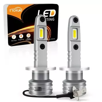 TOYUKI 2 шт. H1 светодиодные фары мини безвентиляторные огни 14000lm для автомобиля светодиодные лампы 8 шт. CSP 7035 чипы DRL налобный фонарь 6000K белый 12 В