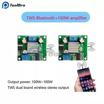 TPA3116D2 Авто пара TWS Bluetooth Плата усилителя мощности DC 5-24V 100W + 100W Аудио Amp для семейного кинотеатра 12V